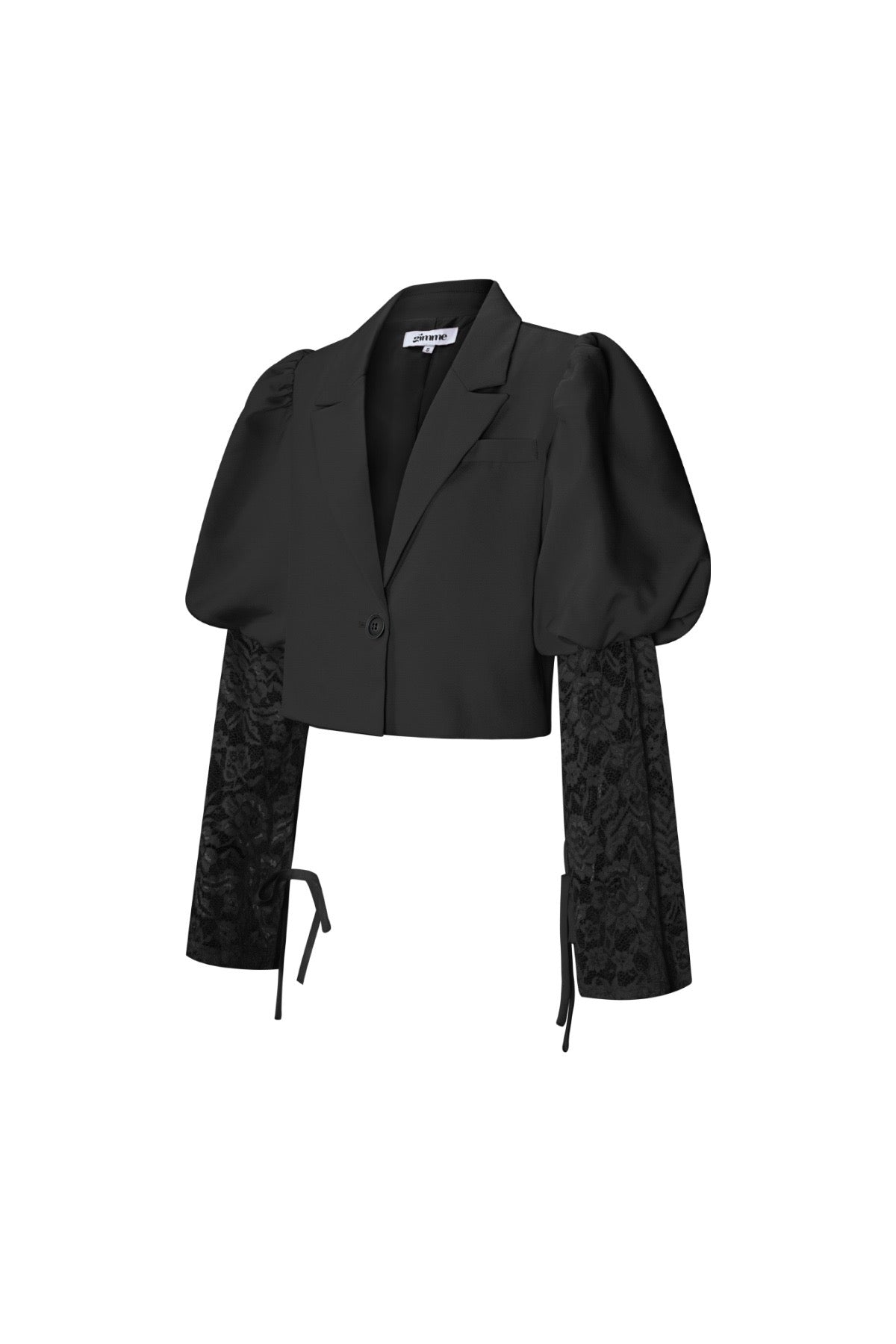Korte blazer met kant