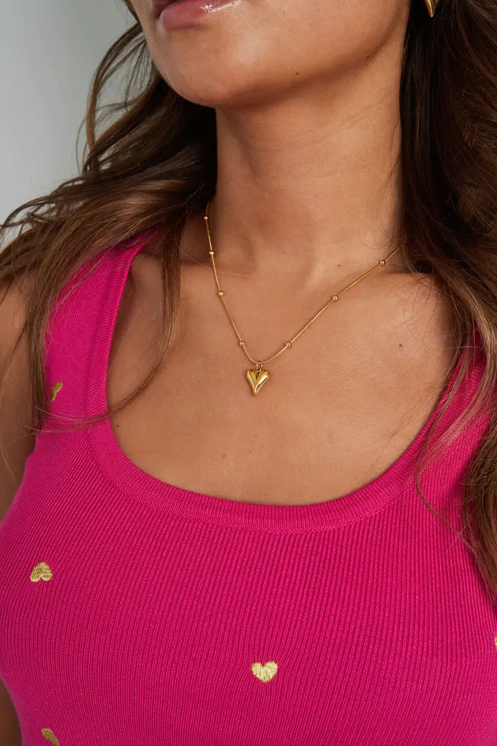 Ketting hart met bolletjes