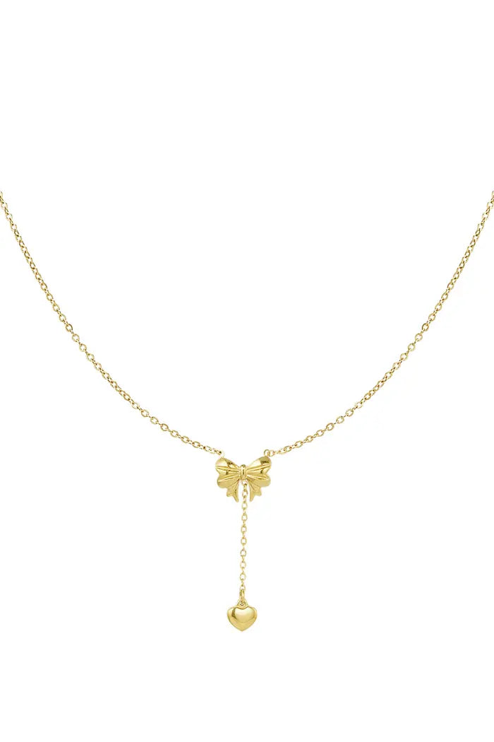 Ketting strik met hanger hart