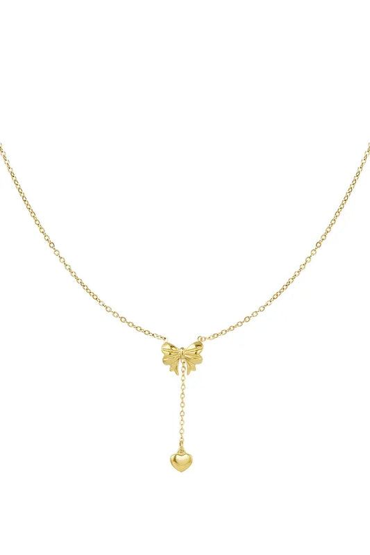 Ketting strik met hanger hart