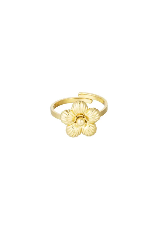 Ring met bloem